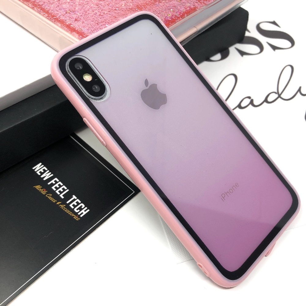 iPhone Clear Pink Gradient Case